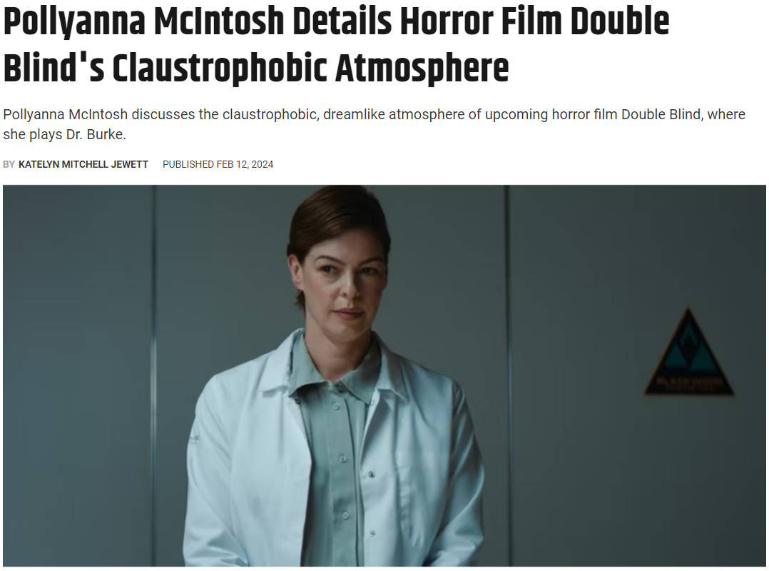 Pollyanna McIntosh Details Horror Film Double Blind's Claustrophobic Atmosphere